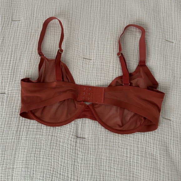 CUUP The Plunge Mesh Undewire Bra Burnt Orange 36F - Picture 2 of 9